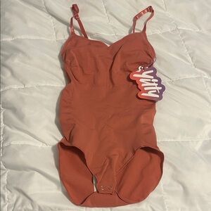 Yitty - NWT - Deep Mango Nearly Naked Strappy Bodysuit. M/L
